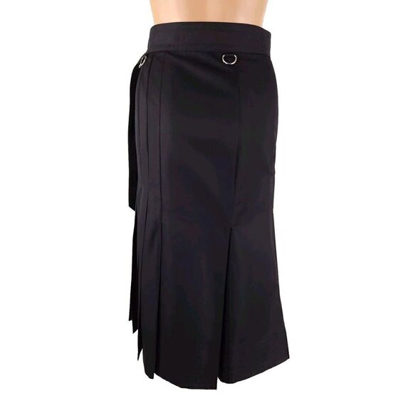 Sacai Cotton Gabardine Pleated Skirt Japan 1 US 6 Black Defect New - Picture 7 of 16